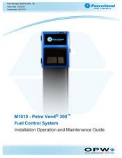 OPW Petro Vend 200 M1010 Installation, Operation And